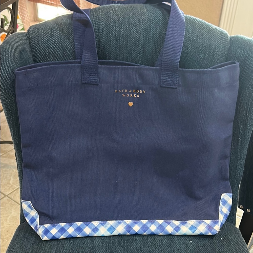 Bath & Body Works Navy Blue Tote Bag never used